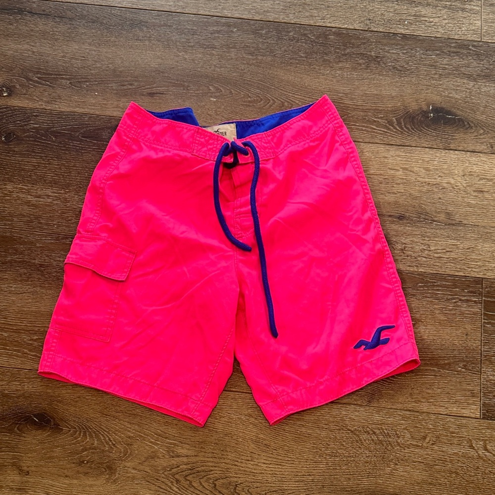 Hollister pink‎ swim trunks medium